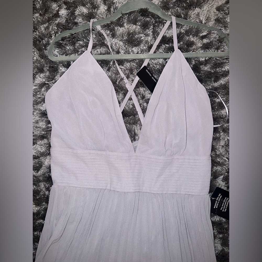 Lulu's Soft Gray Maxi Dress - Picture 3 of 9